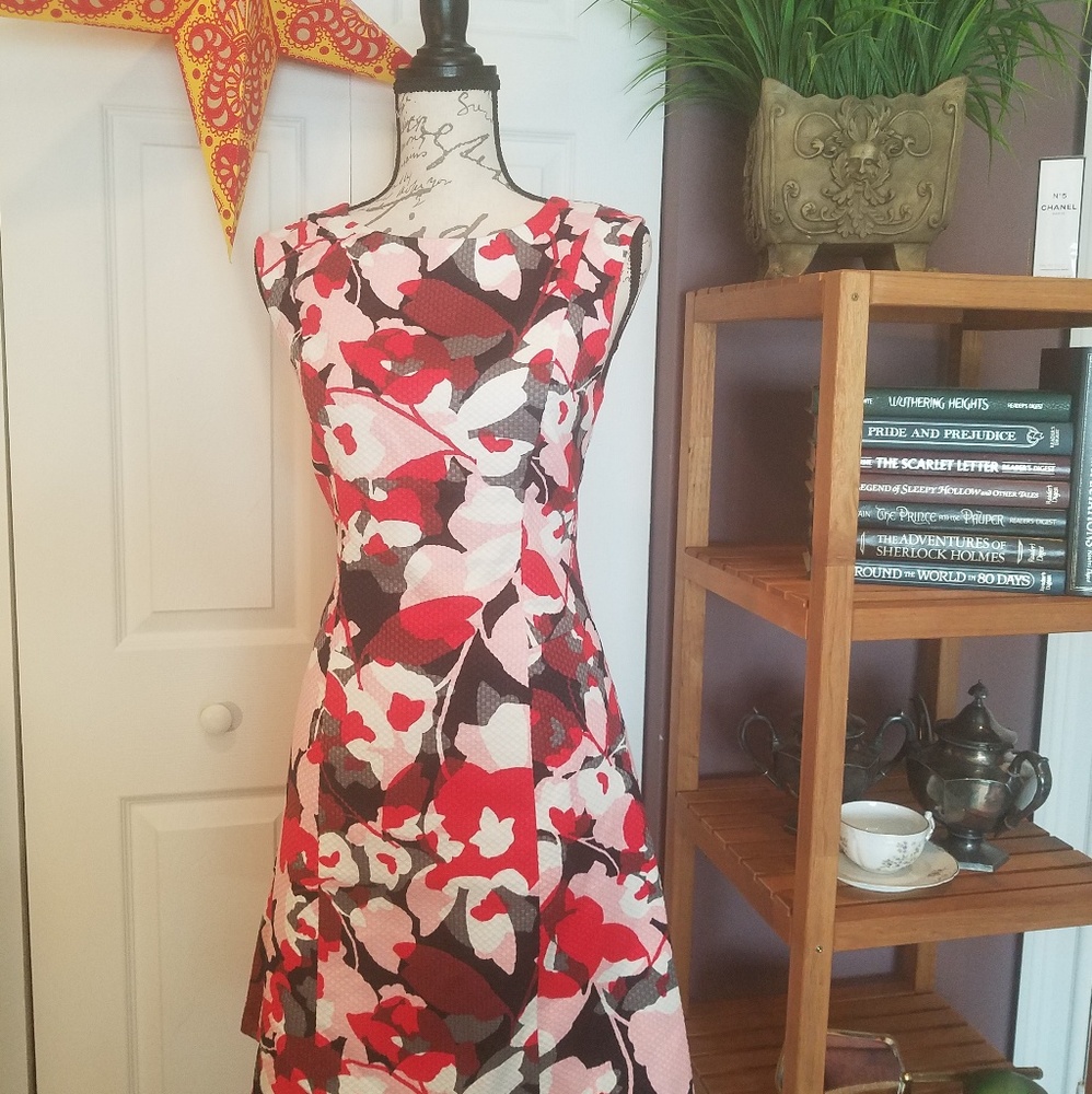 NWT THE LIMITED Retro A-line swing dress floral